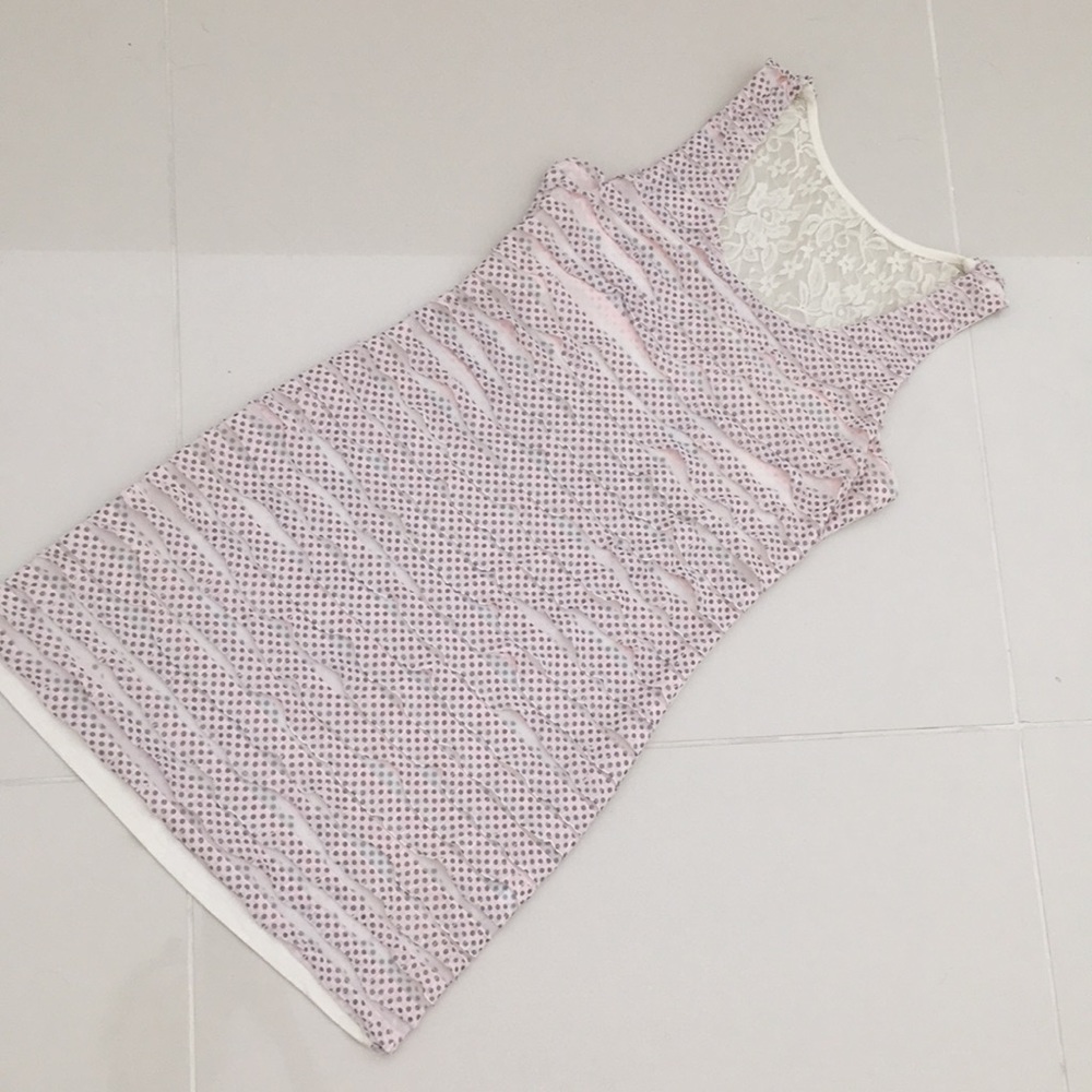 NWT Pink ruffle and lace dress